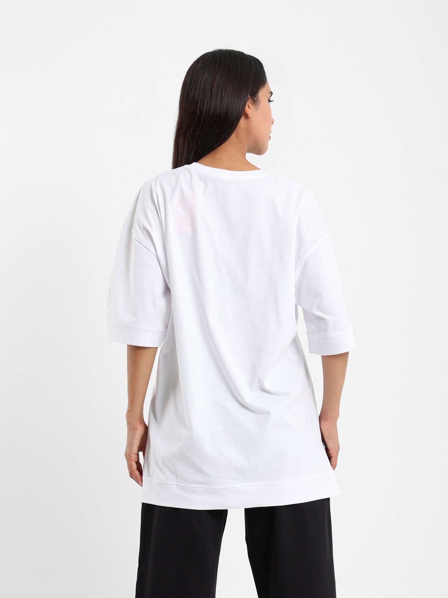 Printed Bow Half Sleeve Tee