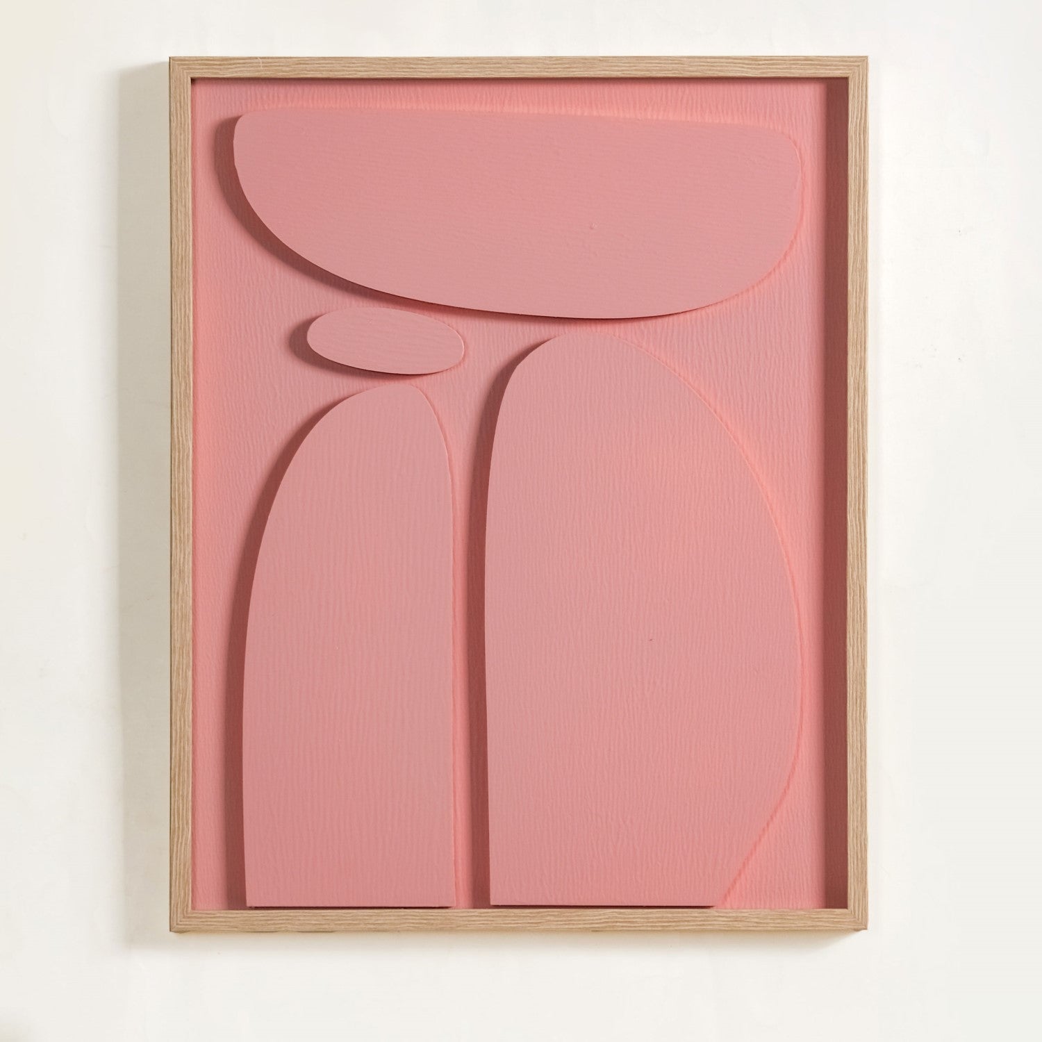 3D Abstract Wall Art Pink Set Of 2 20x16 Inch