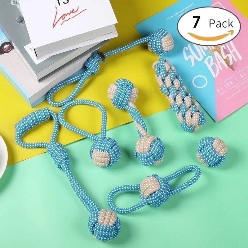 Minimalist Cotton Rope Solid Color Pet Toys