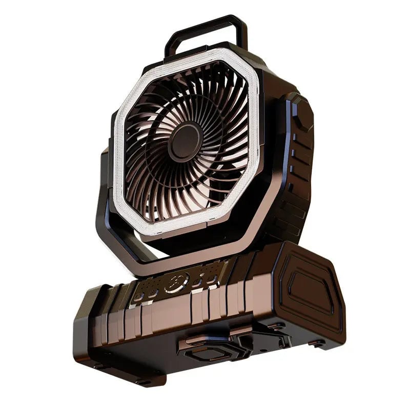 10000mAh Rechargeable Portable Camping Fan with LED Light