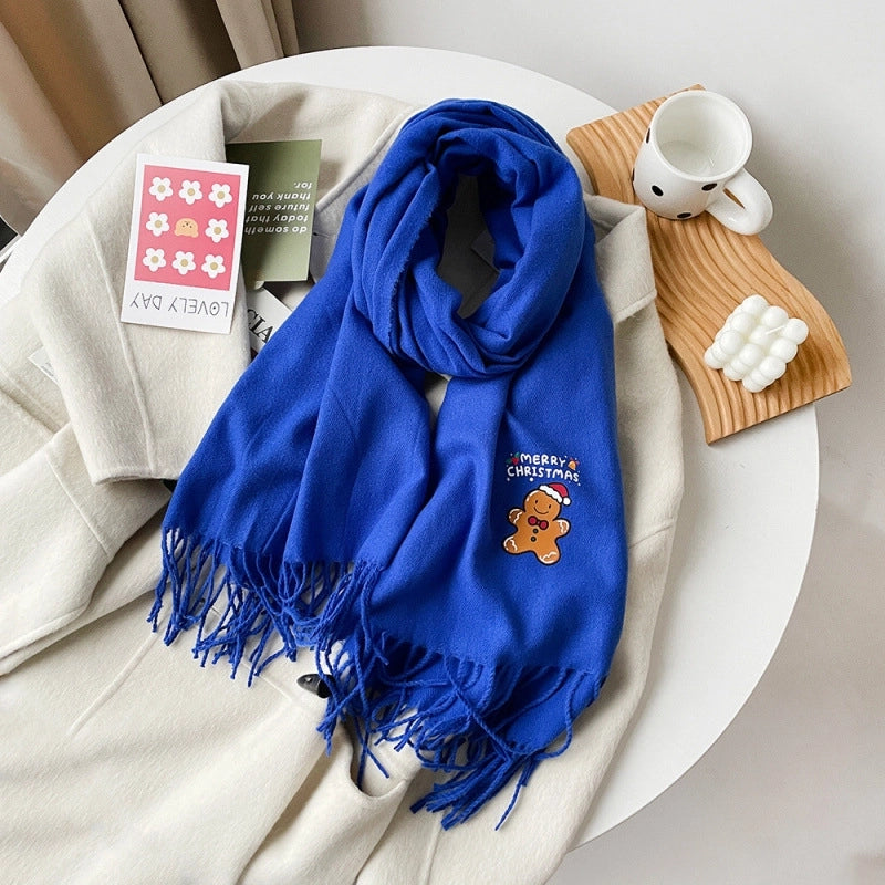 Women's Streetwear Santa Claus Polyester Scarf