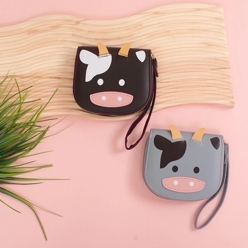 Women's Cows Pu Leather Zipper Coin Purses