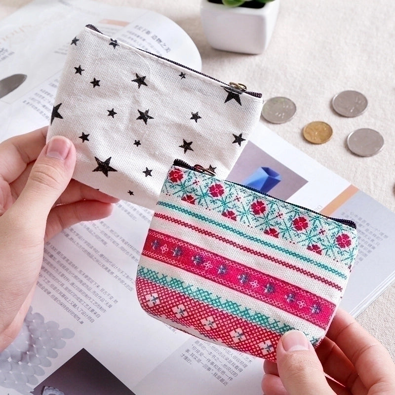 Unisex Animal Canvas Zipper Coin Purses