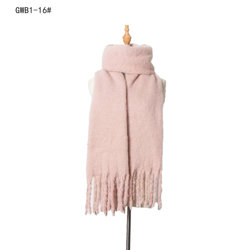 Women's Vintage Style Solid Color Polyester Scarf