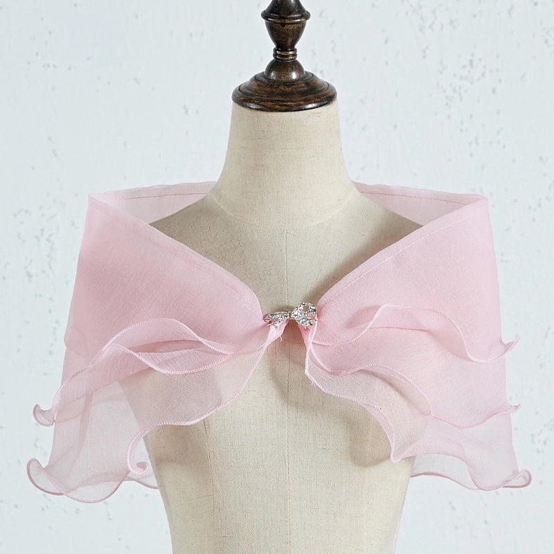 Women's Sweet Solid Color Bow Knot Polyester Shawl