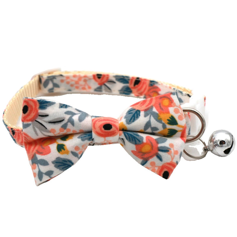 Sweet Cotton Polyester Lattice Pet Collar