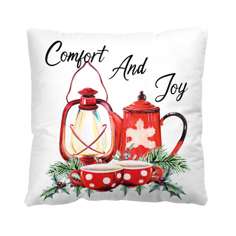 Casual Vacation Letter Short Plush Pillow Cases
