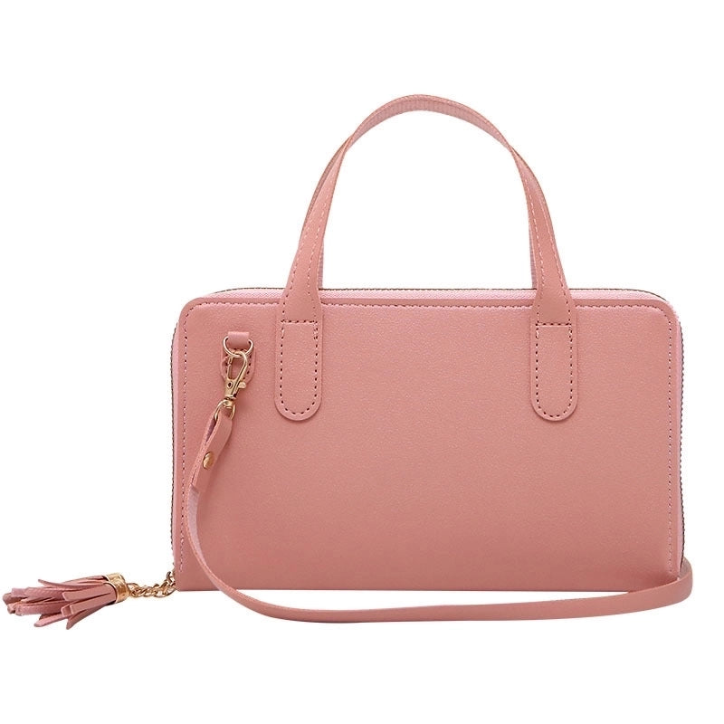 Women's Small Pu Leather Solid Color Elegant Square Zipper Shoulder Bag Handbag Crossbody Bag