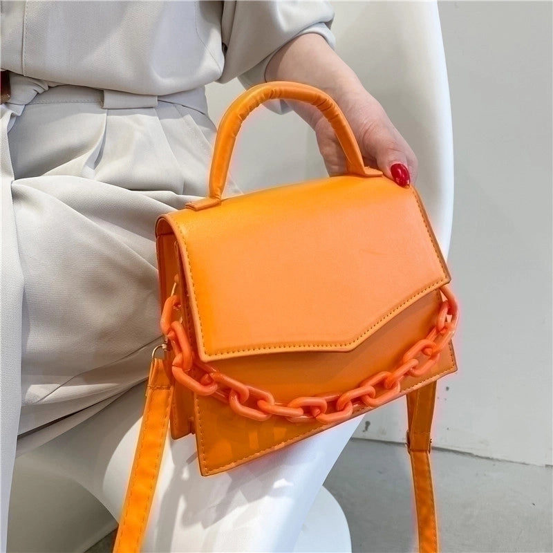 Small Pu Leather Streetwear Square Bag