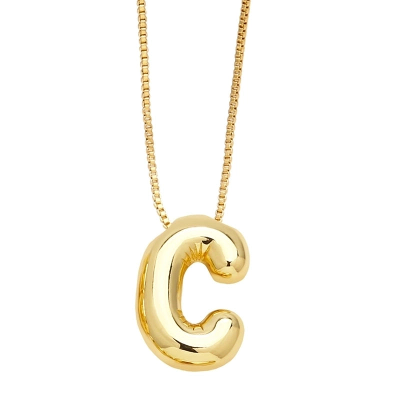 Minimalist Letter Copper Plating Pendant Necklace