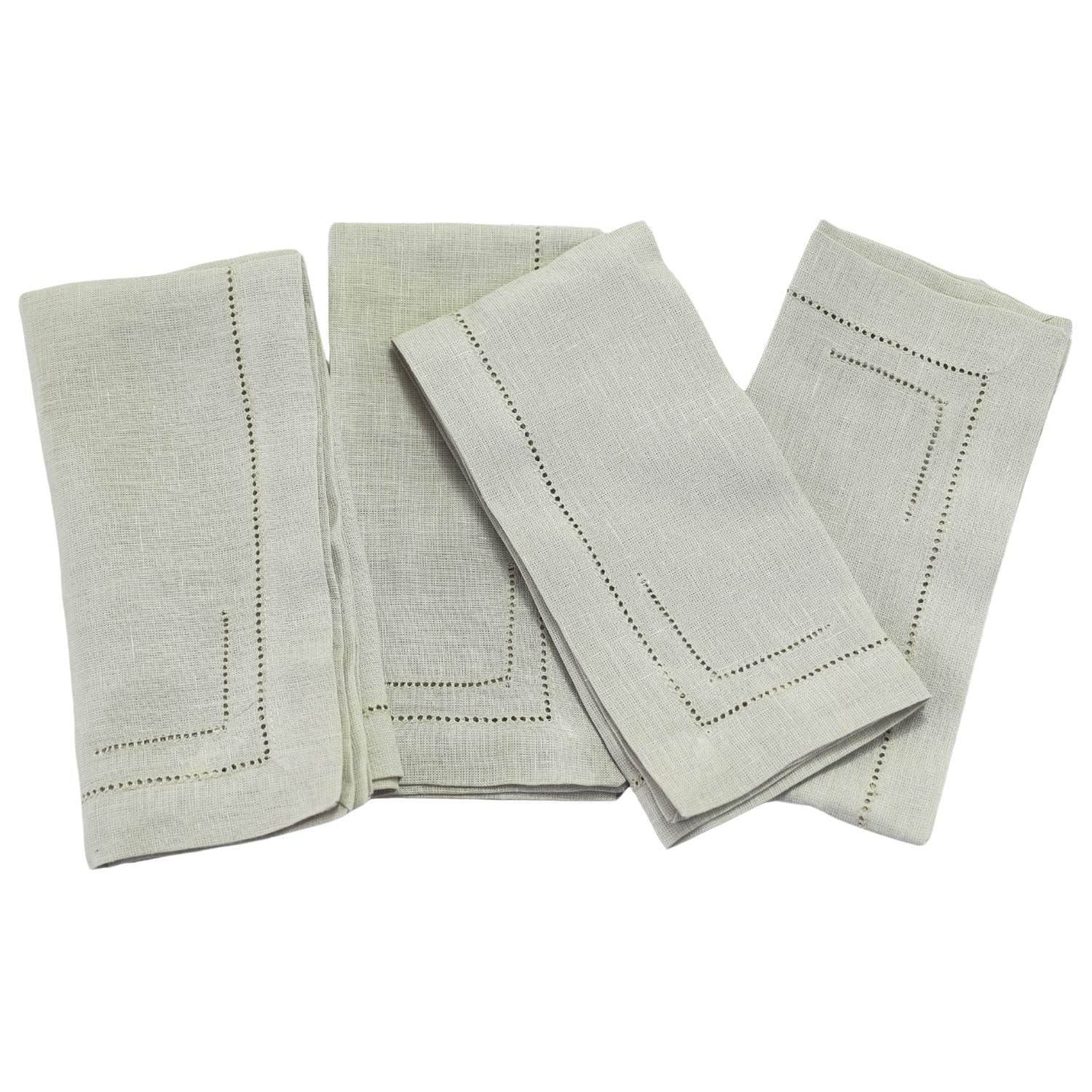 Natural 100% Linen Incomplete Hemstitch Napkins