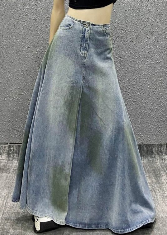 Modern Blue Original Design High Waist Denim Skirts Summer