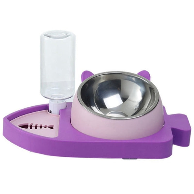 Dog Food Bowl And Water Bottle