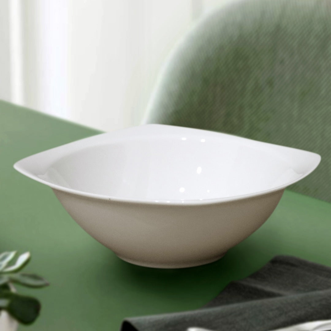 Lightweight Porcelain Square White Bowl with Box (6pcs)