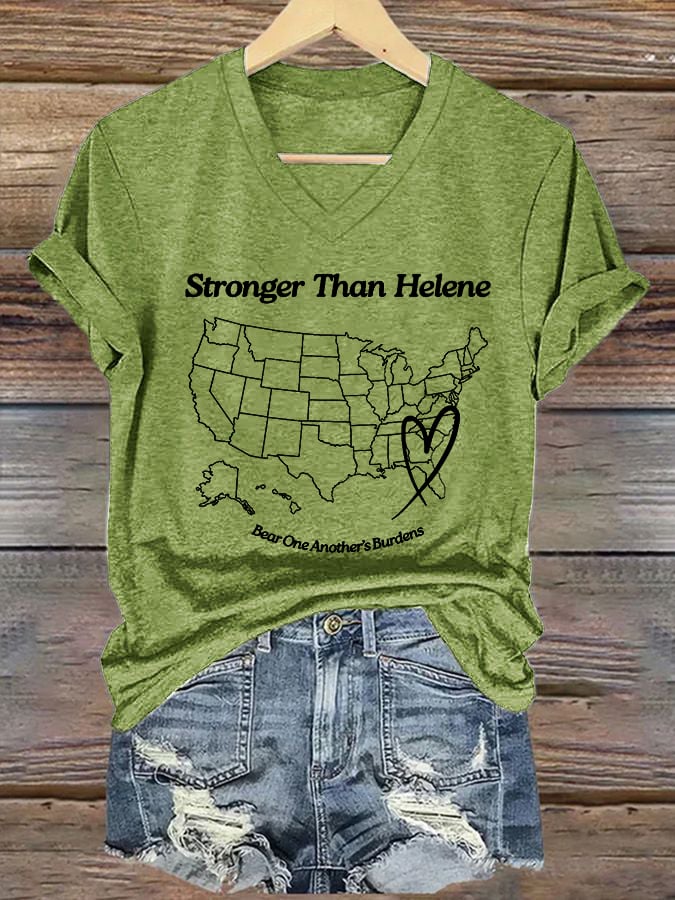 Women's Hot Hurricane Helen Print Casual T-Shirt