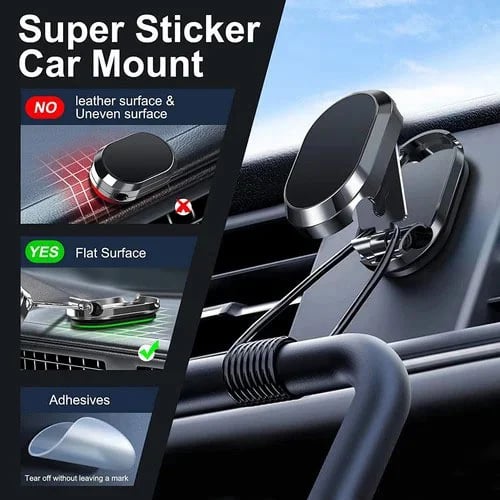 🔥Promotion 49% OFF - Alloy Folding Magnetic Car Phone Holder