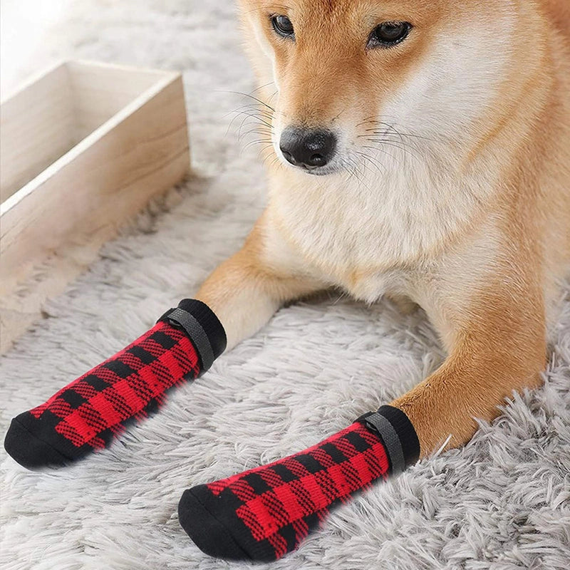 Pet Socks Christmas Dog Socks Warm With Non-slip Bottom Puppy Socks Cotton Socks Pet Supplies