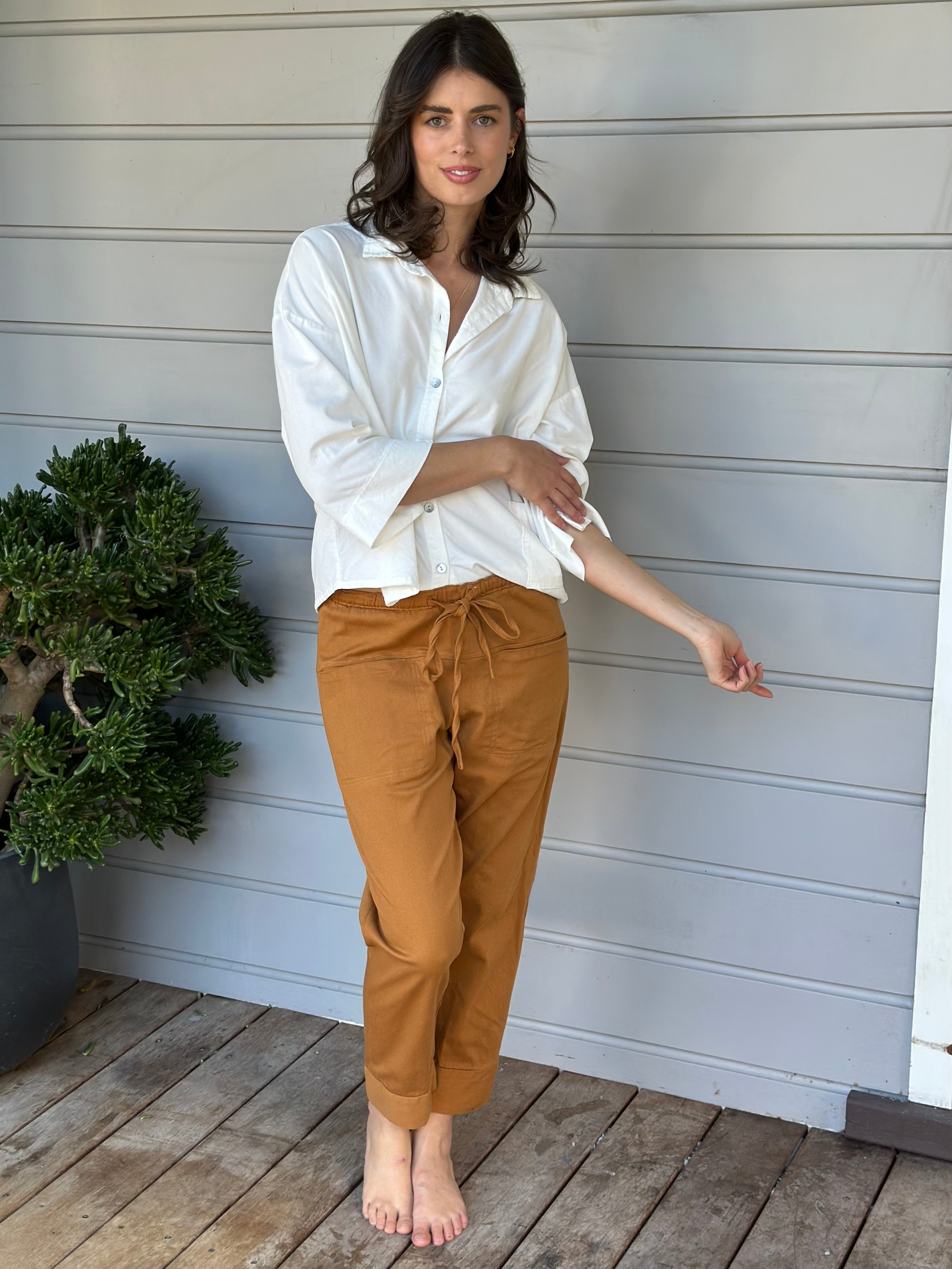 dylan pants - caramel twill