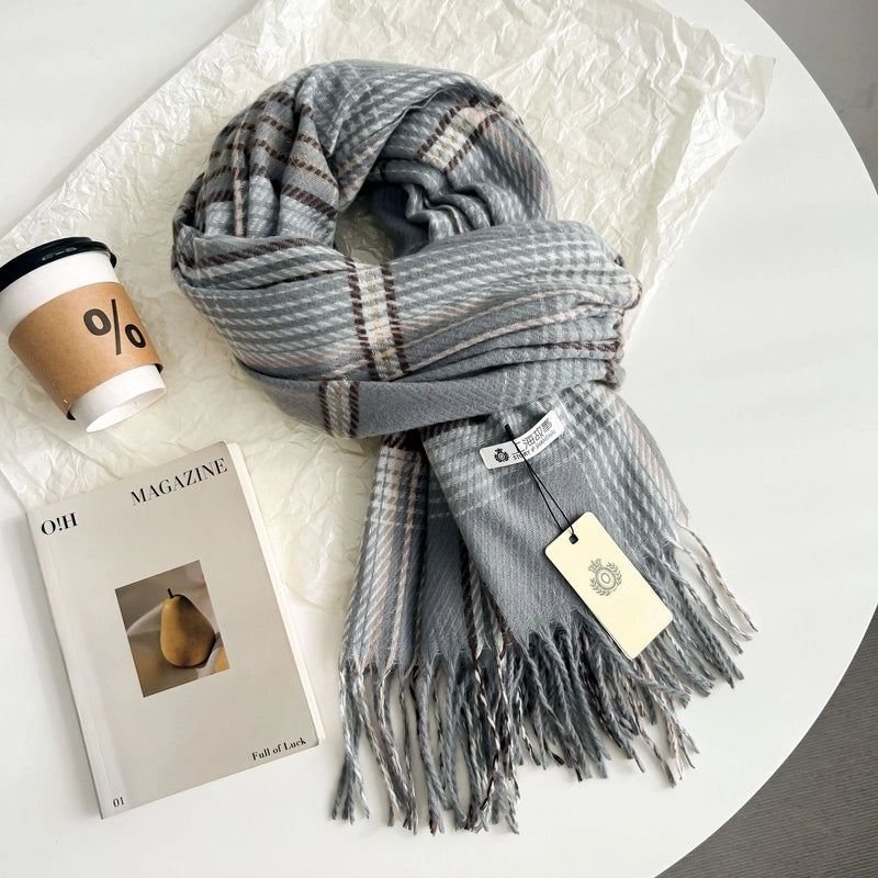 Women's Minimalist Classic Style Color Block Acrylic Polyester Scarf