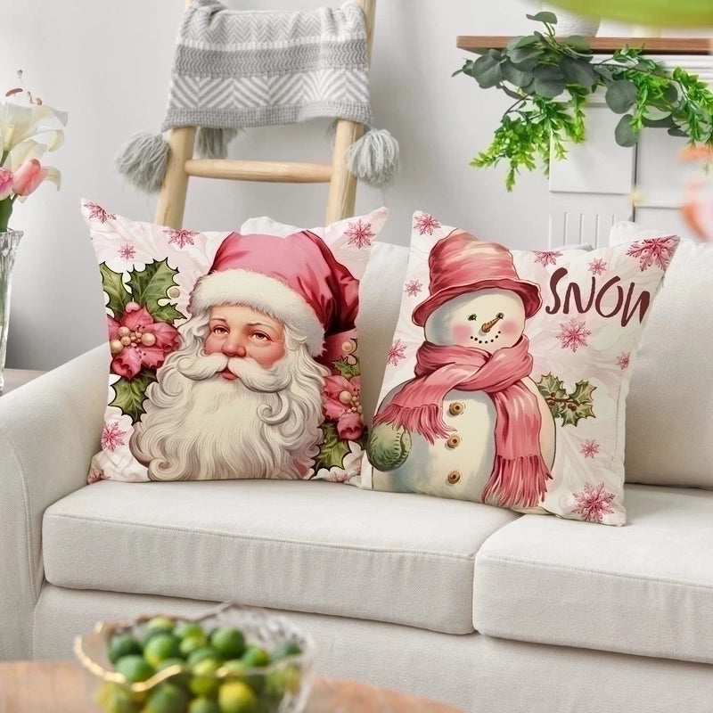Christmas Vacation Letter Linen Pillow Cases Couch & Sofa Decor