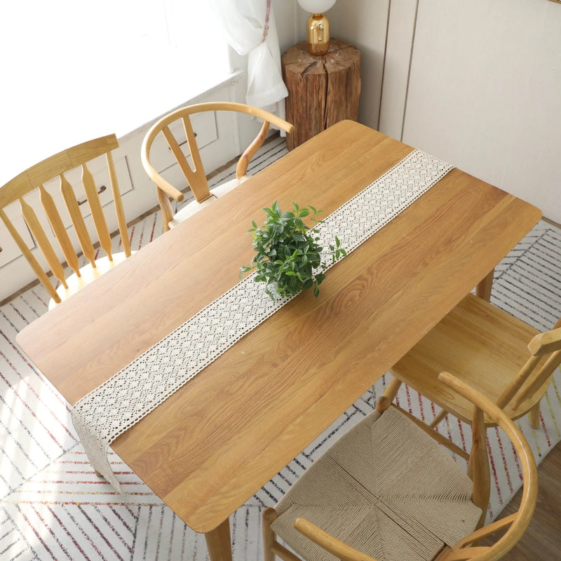 Country Handmade Crochet Table Runner Tablecloth Table Towel Tea Table Towel Cotton Cotton Linen Art
