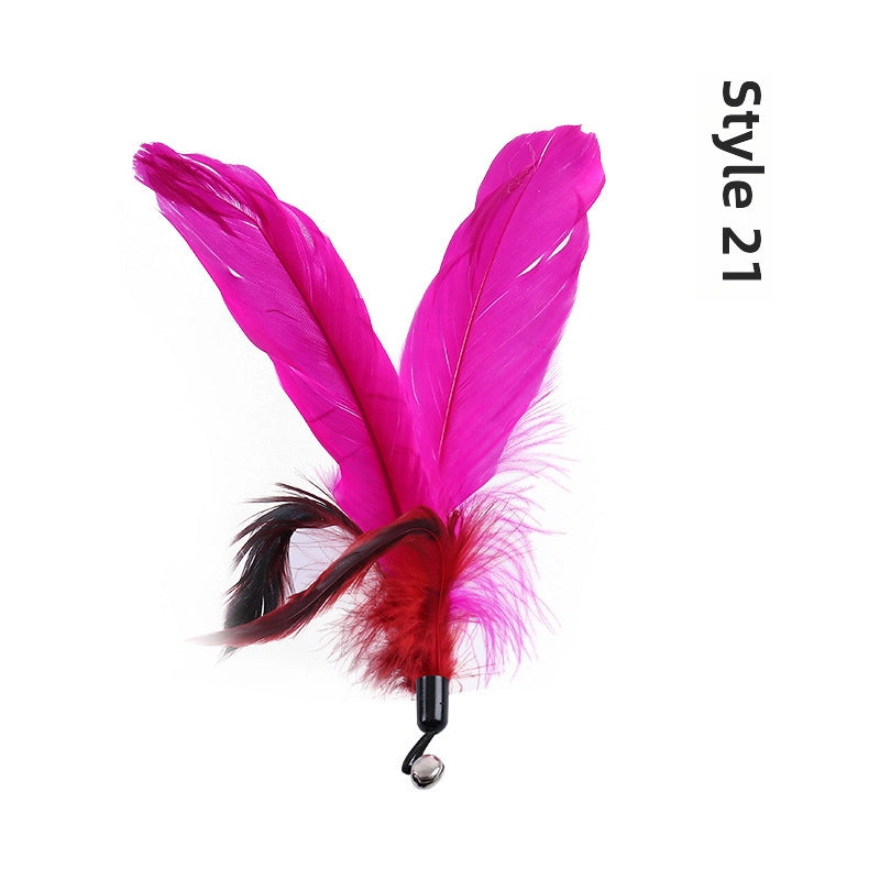 Cat Stick Replacement Head Cat Stick Feather Replacement Head Pearl Bird Cat Stick Accessories