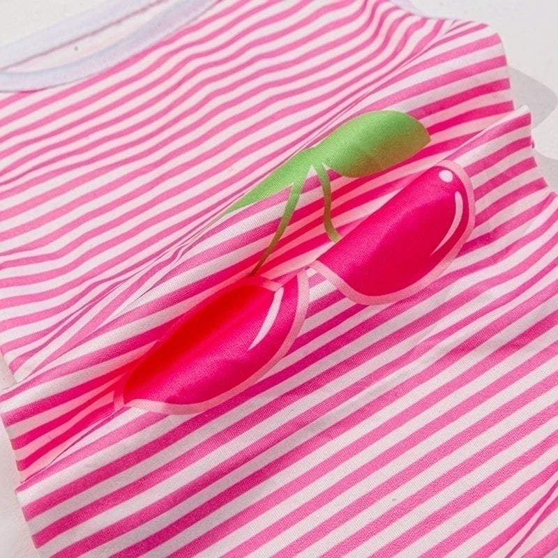 Casual Polyester Rabbit Cherry Pet Clothing