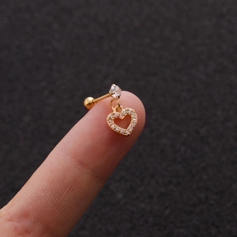 Ear Cartilage Rings & Studs Minimalist Flower 316L Stainless Steel  Copper