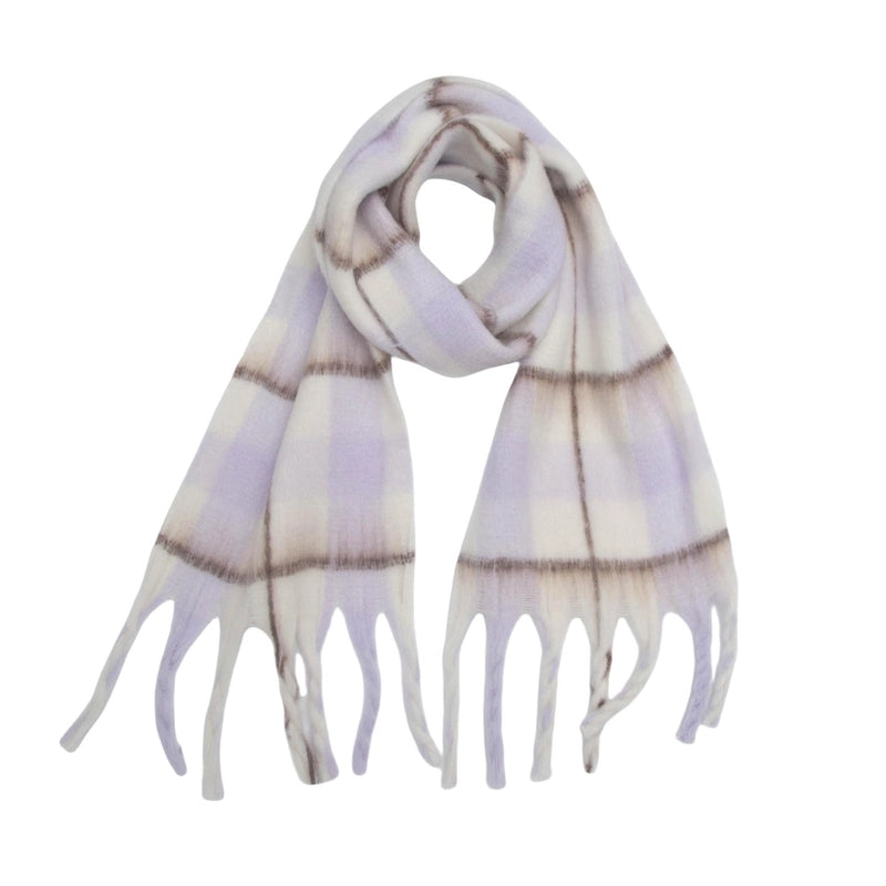 Women's Casual Lattice Polyester Tassel Scarf
