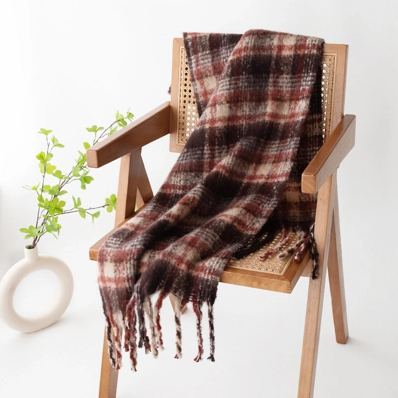Women's Modern Style Classic Style Lattice Polyester Scarf