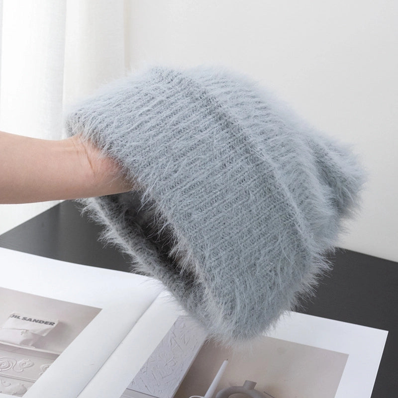 Women's Cute Sweet Minimalist Solid Color Eaveless Wool Cap