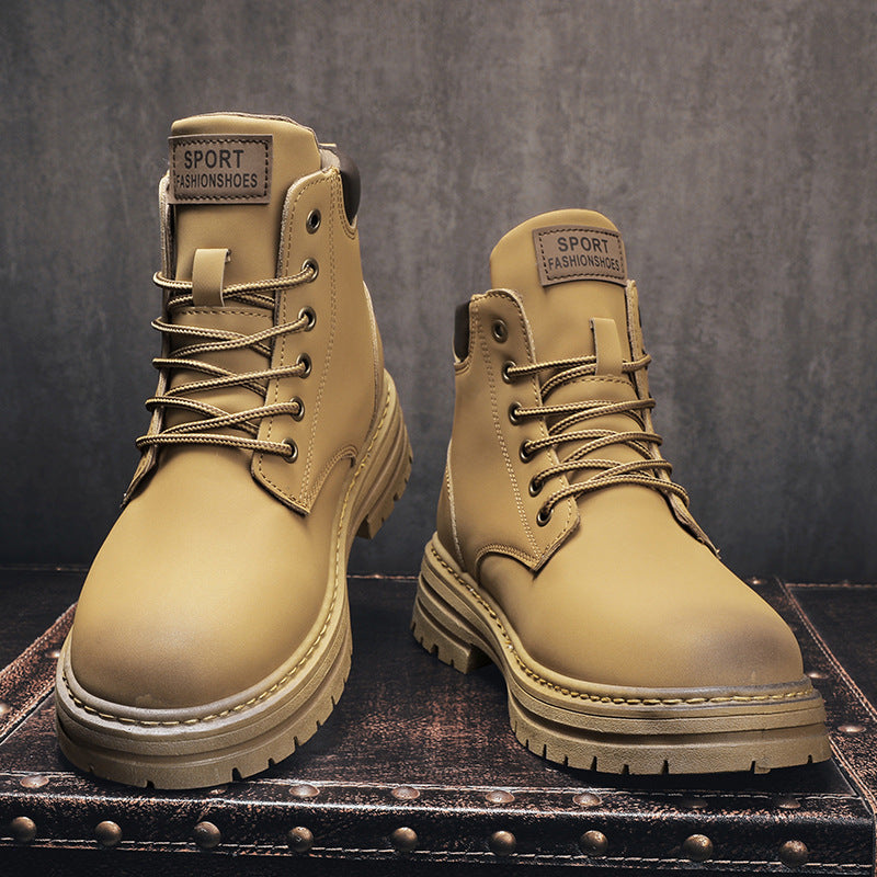 Men's Fashion Trend  Lace-up Martin Boots