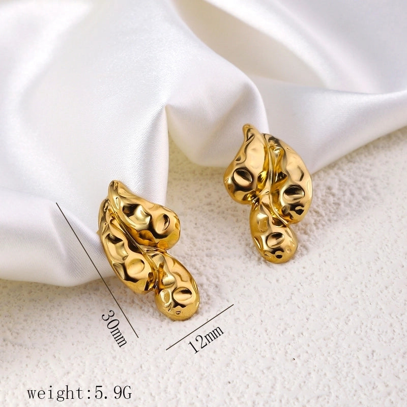 12 Pieces Minimalist Commute Geometric Heart Shape Plating Titanium Steel Drop Earrings Earrings Ear Studs