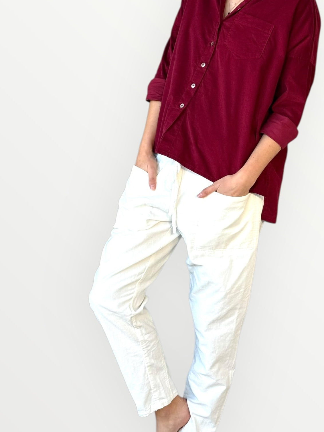 jessie pants - winter white cord