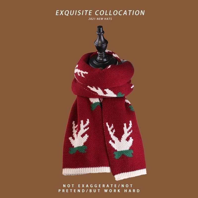 Unisex Basic Lattice Elk Wool Crochet Lace Cotton Linen Scarves