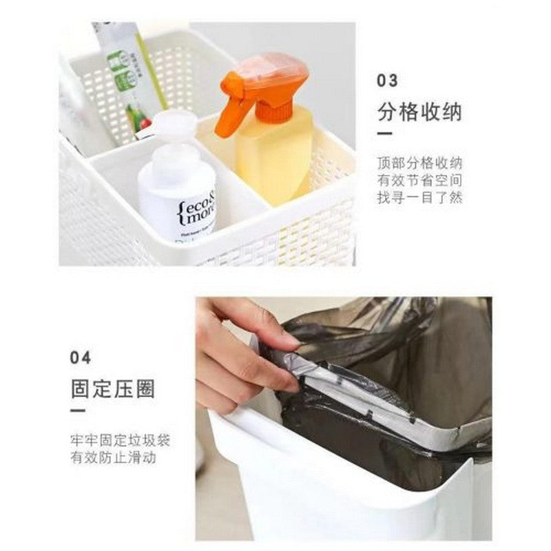 Moveable Kitchen Trolley With Garbage Bin