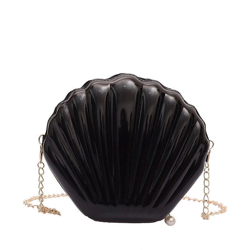 Women's Small Pu Leather Solid Color Streetwear Shell Zipper Dome Bag