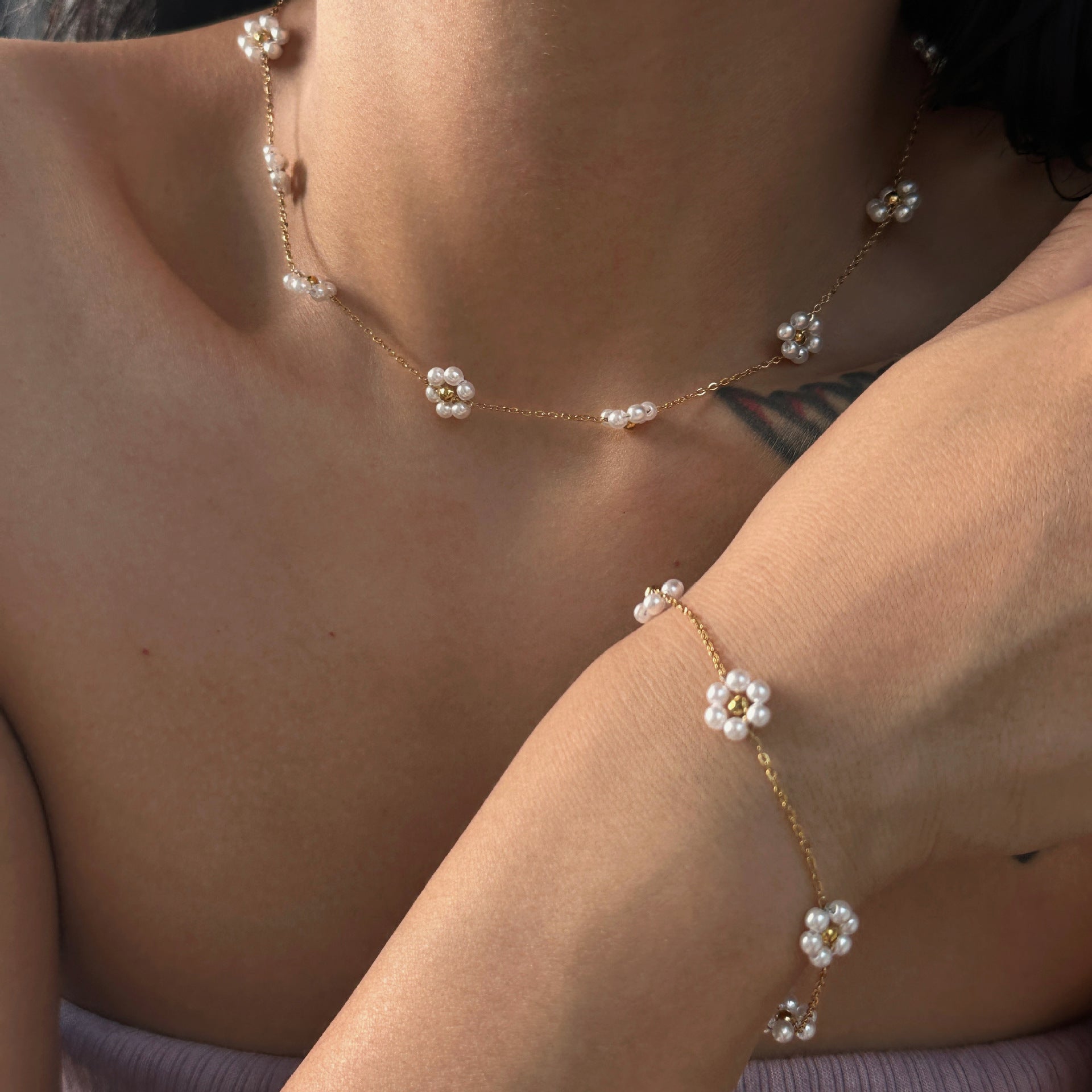 Flower Titanium Steel Necklaces