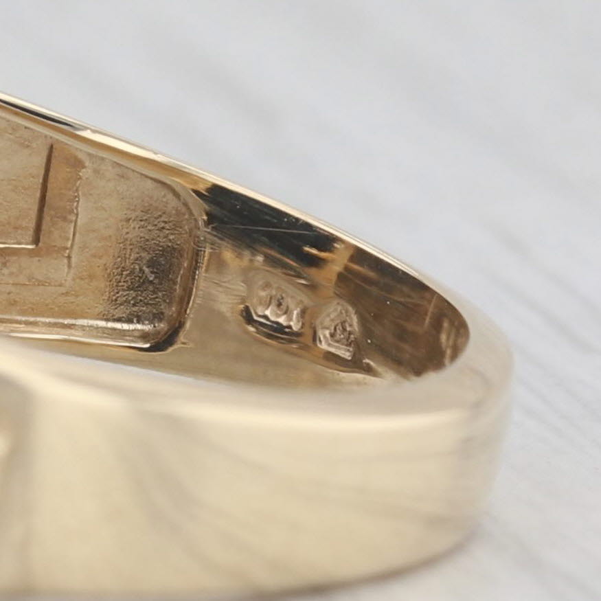Onyx Diamond DAD Ring 10k Yellow Gold Size 10