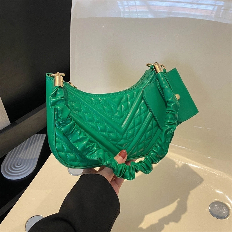 Women's Small All Seasons Pu Leather Streetwear Shoulder Bag Underarm Bag