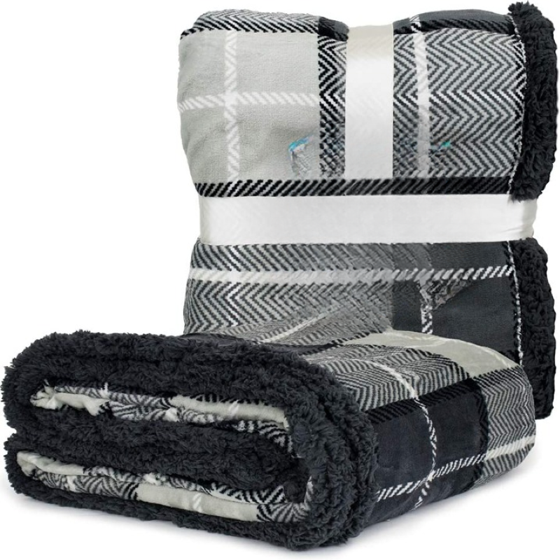Sherpa Fleece Pet Waterproof Blanket for Bed. Couch. Sofa