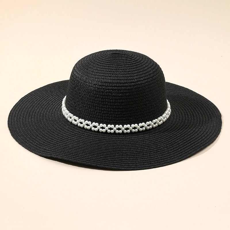 6 Pieces Women's Bohemian Solid Color Big Eaves Sun Hat