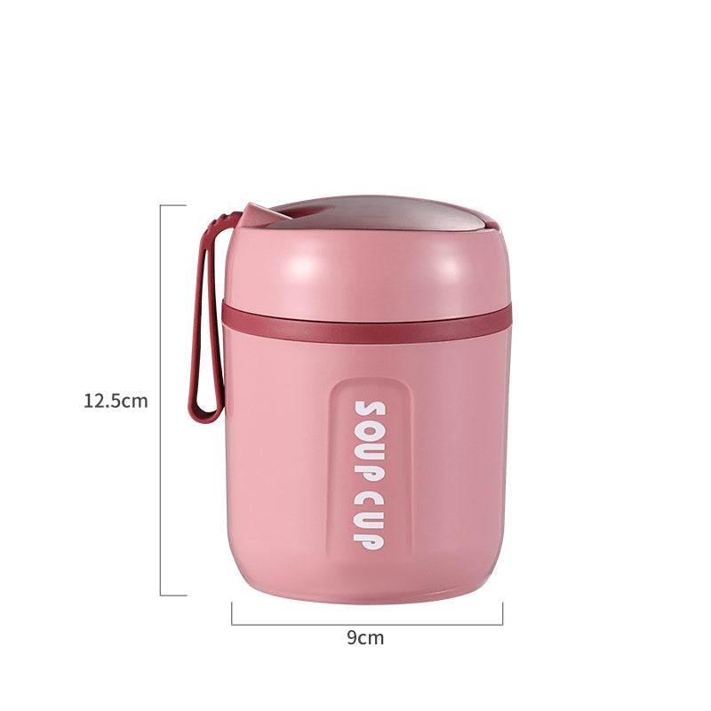 Stainless Steel Thermal Container with Foldable Spoon