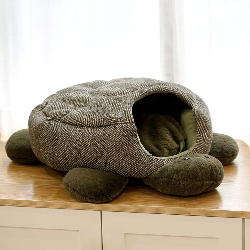 Turtle Wrapped-around Cat Sleeping Bag Bed