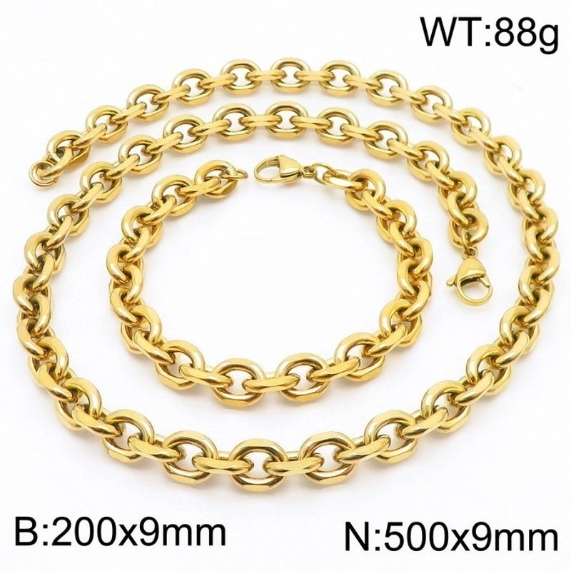 Titanium Steel 18K Gold Plated Fashion Plating Geometric Necklace