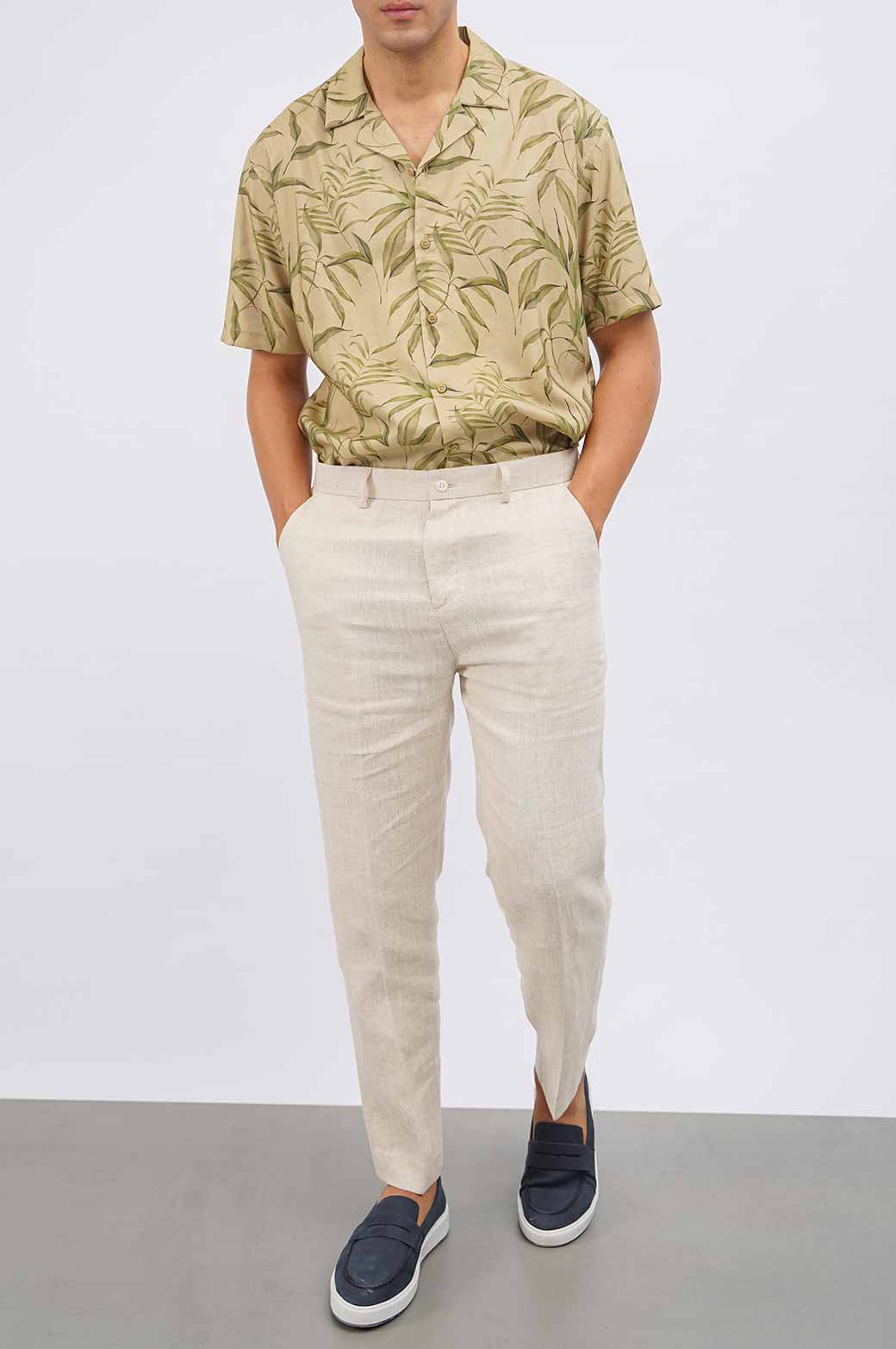 LEAF PRINT SAFARI SHIRT