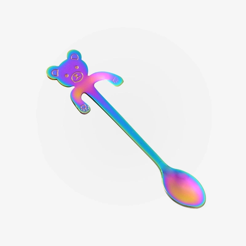2 Pieces Casual Cartoon Stainless Steel Spoon