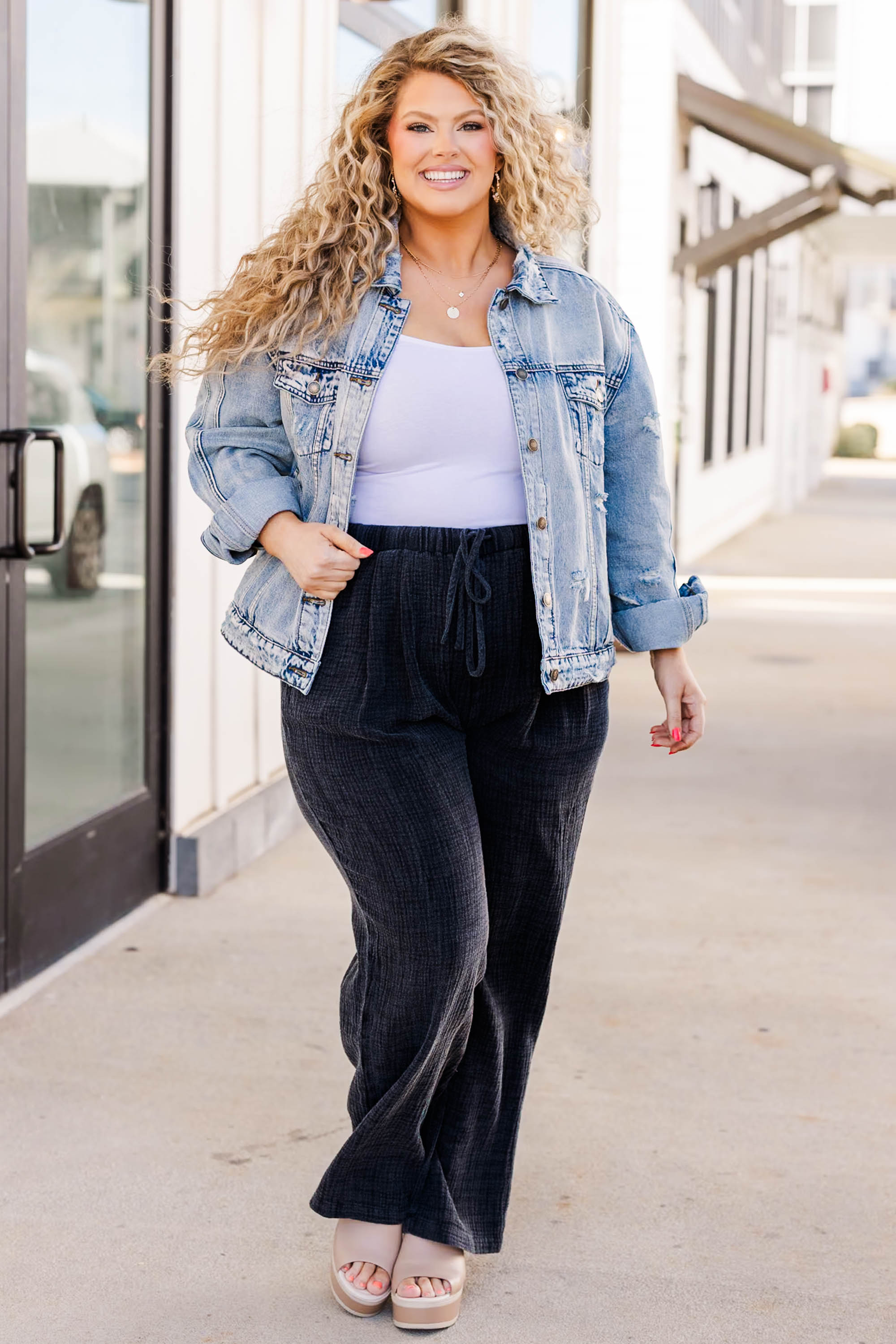 Never Go To Waste Pants. Black