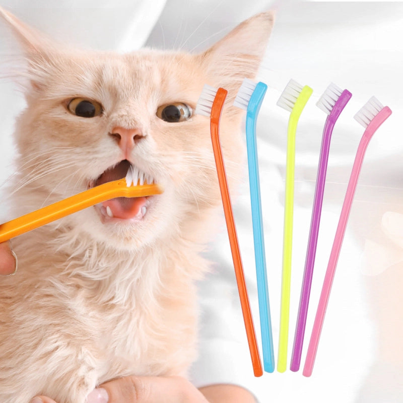 Pet Toothbrush Single Head Cat Toothbrush Cat Oral Cleaning Toothbrush Dog Care Dog Toothbrush Pet Supplies