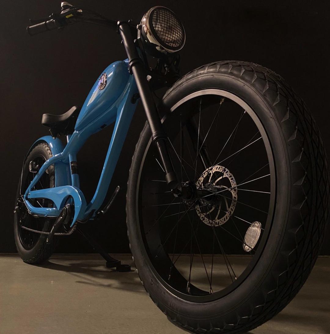 Vintage American V-Twin Electric Motorcycle